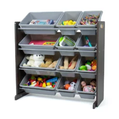 Humble Crew Sumatra Toy Storage Organizer With 12 Storage Bins -US Storage Furniture Sales Store 5507758 ALT3