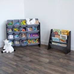 Humble Crew Sumatra Bin Espresso Toy Storage With 16 Storage Bins -US Storage Furniture Sales Store 5507759 ALT6