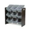 Humble Crew Sumatra Bin Espresso Toy Storage With 9 Storage Bins