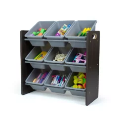 Humble Crew Sumatra Bin Espresso Toy Storage With 9 Storage Bins -US Storage Furniture Sales Store 5507760 ALT3