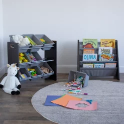 Humble Crew Sumatra Bin Espresso Toy Storage With 9 Storage Bins -US Storage Furniture Sales Store 5507760 ALT5