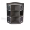 Badger Basket Corner Cubby Storage Unit With Four Reversible Baskets
