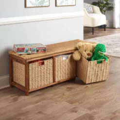 Badger Basket Storage Bench With Woven Top & Baskets -US Storage Furniture Sales Store 5512116 ALT2