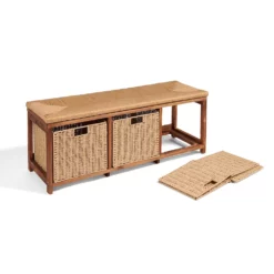 Badger Basket Storage Bench With Woven Top & Baskets -US Storage Furniture Sales Store 5512116 ALT4