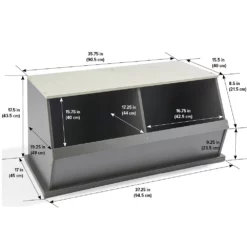 Badger Basket Two Bin Stackable Storage Cubby -US Storage Furniture Sales Store 5512117 ALT4