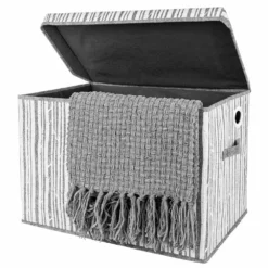 Sammy & Lou Birch Gray And White Felt Toy Box -US Storage Furniture Sales Store 5541725 ALT2