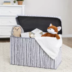 Sammy & Lou Birch Gray And White Felt Toy Box -US Storage Furniture Sales Store 5541725 ALT5