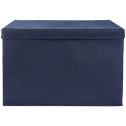 Sammy & Lou Navy Solid Color Felt Toy Box -US Storage Furniture Sales Store 5541727 ALT3