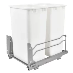 Rev-A-Shelf 53WC-2150SCDM-211 Double 50 Quart Kitchen Pull Out Waste Container