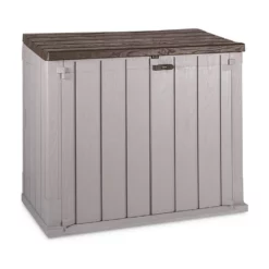 Toomax Stora Way All Weather Outdoor XL 7' X 3.5' Storage Shed Cabinet, Taupe