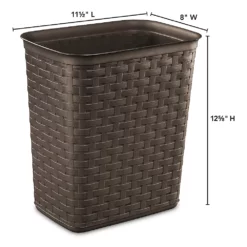 Sterilite Weave 3.4 Gallon Plastic Home & Office Wastebasket Trash Can (24 Pack) -US Storage Furniture Sales Store 5723897 ALT2