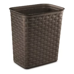 Sterilite Weave 3.4 Gallon Plastic Home & Office Wastebasket Trash Can (12 Pack)