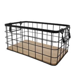 Sonoma Goods For Life® Wire & Wood Storage Bin