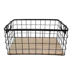 Sonoma Goods For Life® Wire & Wood Storage Bin -US Storage Furniture Sales Store 5758945 ALT2
