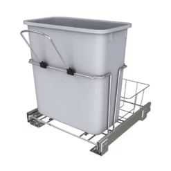 Rev-A-Shelf RUKD-1420RB-1 20 Quart Universal Waste Container With Rear Basket