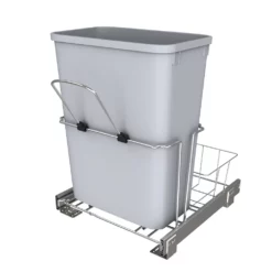 Rev-A-Shelf RUKD-1432RB-1 32 Quart Universal Waste Container With Rear Basket