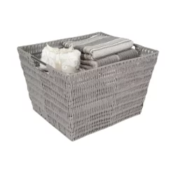 Simplify Large Rattan Storage Tote Basket -US Storage Furniture Sales Store 5828819 ALT2