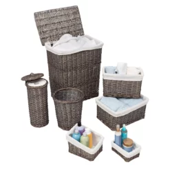 Honey-Can-Do 7-Piece Split Willow Woven Bathroom Storage Basket Set -US Storage Furniture Sales Store 5924760 ALT2