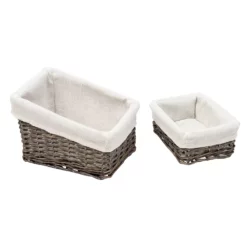 Honey-Can-Do 7-Piece Split Willow Woven Bathroom Storage Basket Set -US Storage Furniture Sales Store 5924760 ALT5