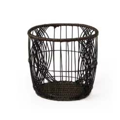 Saddle River Round Faux Wicker Open Weave Basket 3-piece Set -US Storage Furniture Sales Store 5925004 ALT3