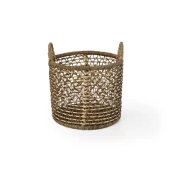 Saddle River Open Weave Rattan & Seagrass Ear-Handled Basket 2-piece Set -US Storage Furniture Sales Store 5925013 ALT2