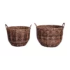 Saddle River Tapered Round Tubular Faux Wicker Basket 2-piece Set
