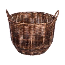Saddle River Tapered Round Tubular Faux Wicker Basket 2-piece Set -US Storage Furniture Sales Store 5925027 ALT2