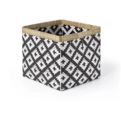 Saddle River Two-Tone Square Bamboo Bin 3-piece Set -US Storage Furniture Sales Store 5925028 ALT5