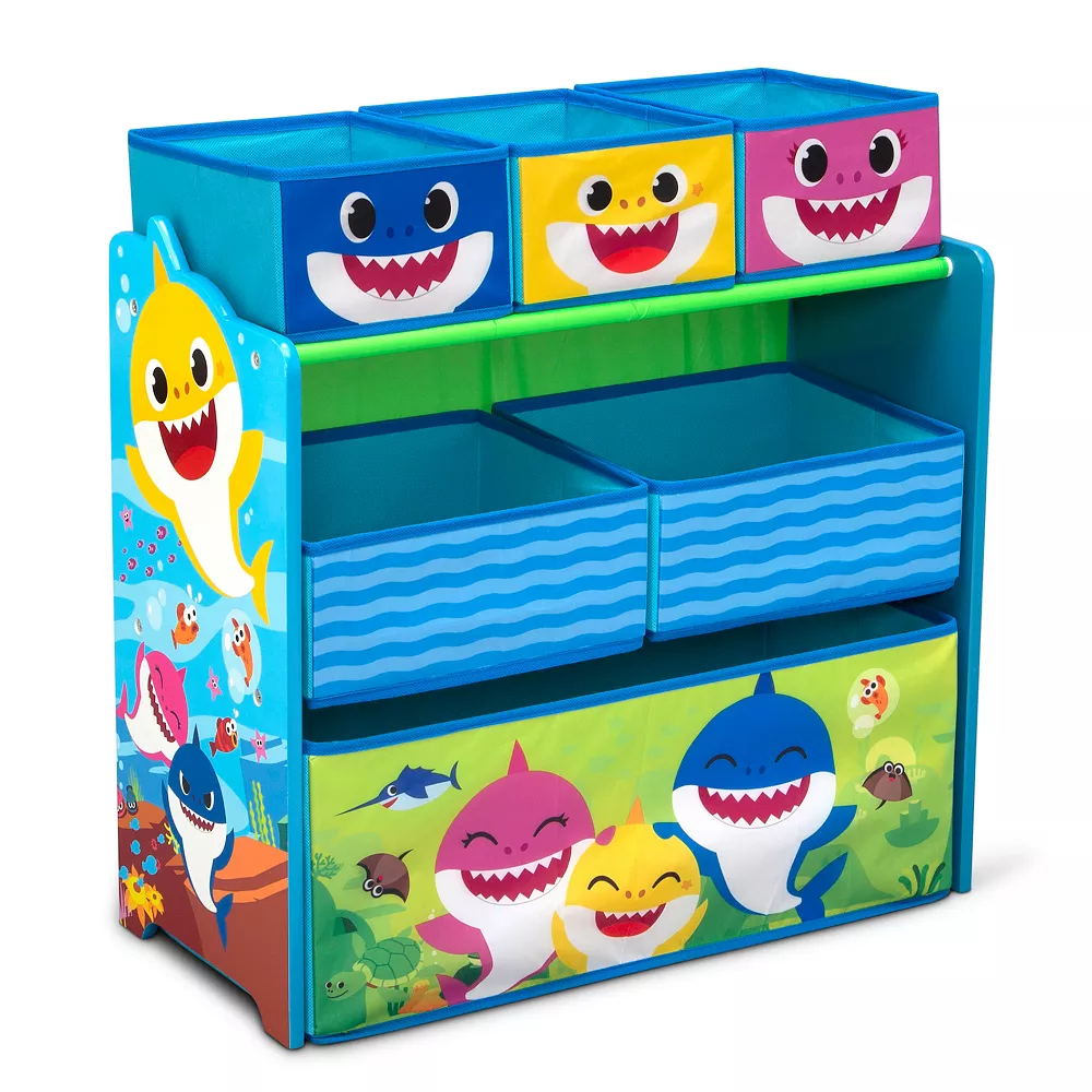Delta Children Baby Shark 6-Bin Organizer 1 Delta Children Baby Shark 6-Bin Organizer