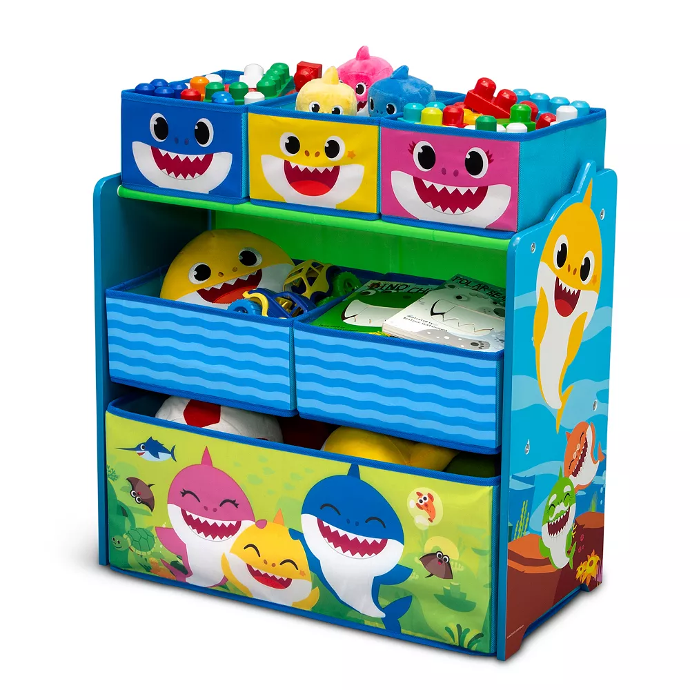 Delta Children Baby Shark 6-Bin Organizer 6 Delta Children Baby Shark 6-Bin Organizer - Image 6