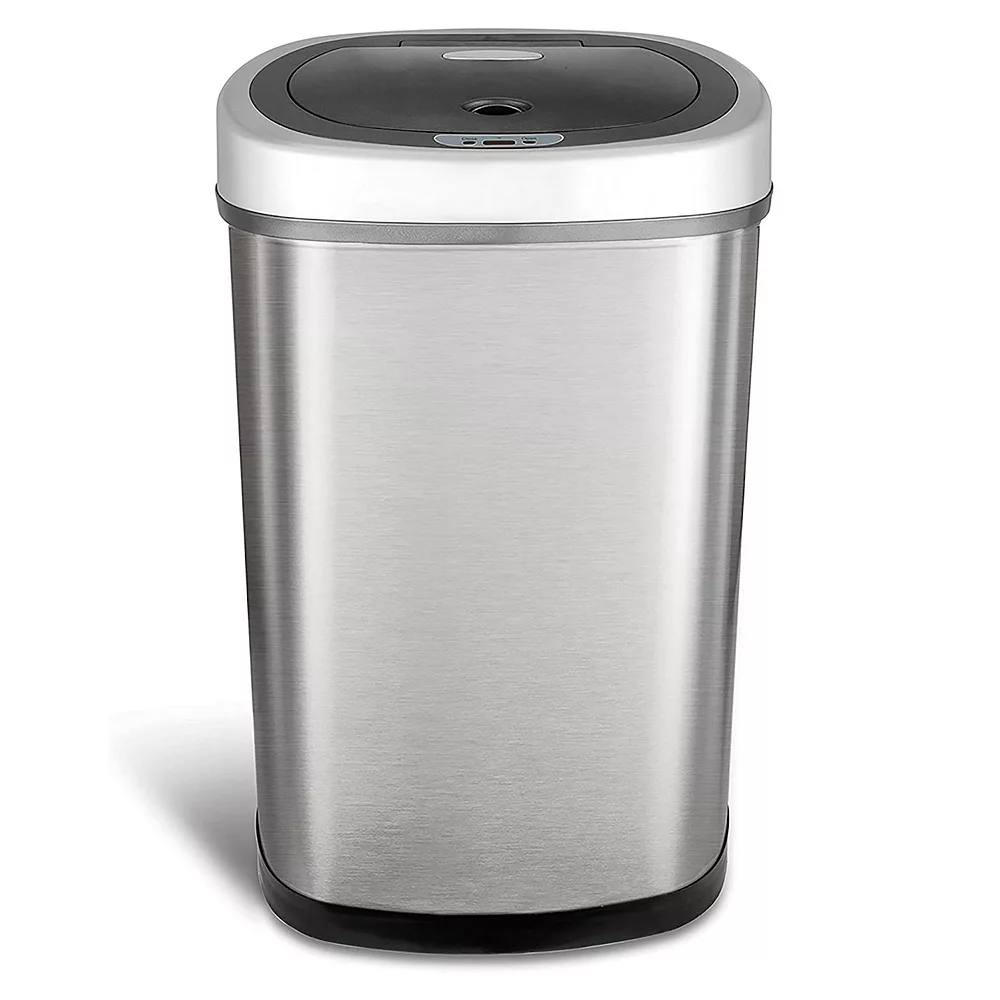 NINESTARS 13.2 Gallon Stainless Steel Hands Free Motion Sensor Garbage Trash Can 2 NINESTARS 13.2 Gallon Stainless Steel Hands Free Motion Sensor Garbage Trash Can - Image 2