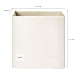 3 Sprouts Children's Foldable Fabric Storage Cube Soft Toy Bin Basket, Yeti -US Storage Furniture Sales Store 5957232 ALT2