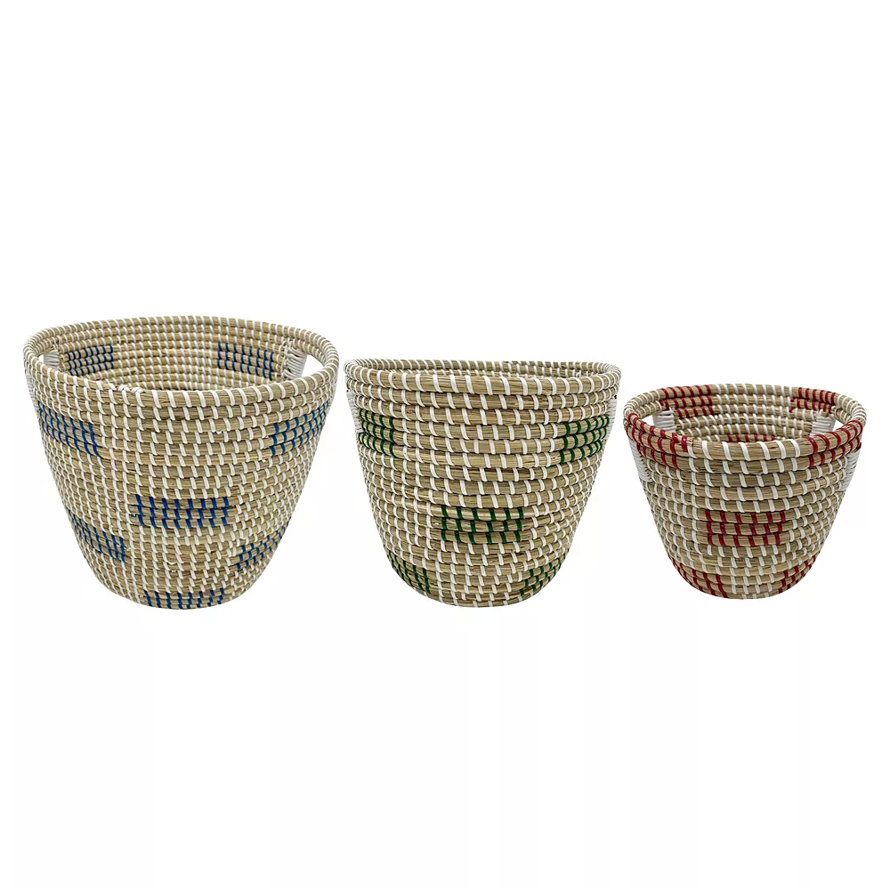 Sonoma Goods For Life® Natural Woven Baskets 3-piece Set 1 Sonoma Goods For Life® Natural Woven Baskets 3-piece Set