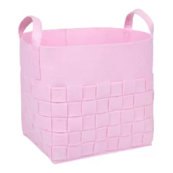 Sammy & Lou Pink Woven Felt Storage Basket