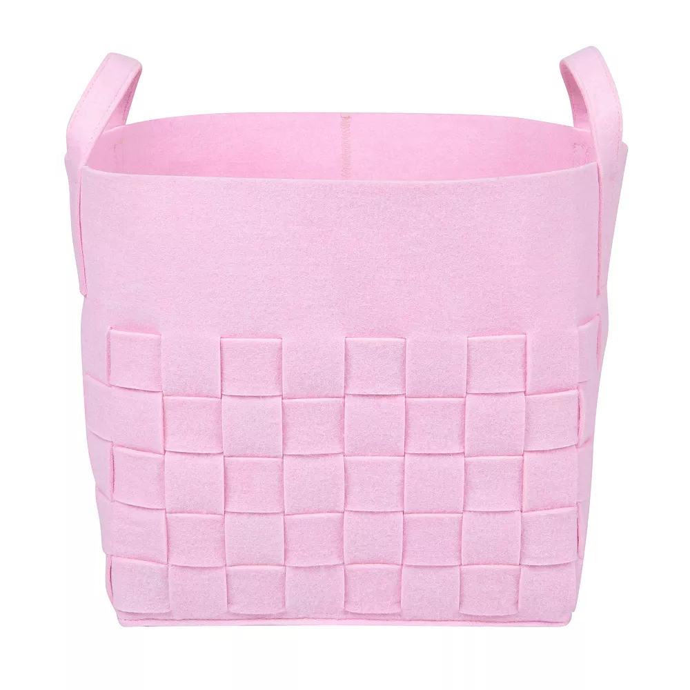 Sammy & Lou Pink Woven Felt Storage Basket 2 Sammy & Lou Pink Woven Felt Storage Basket - Image 2