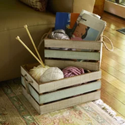 Elements Subtle Multicolor Crate Floor Decor 2-piece Set -US Storage Furniture Sales Store 6068216 ALT2