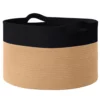 Ornavo Home Extra Large Round Cotton Rope Storage Basket Laundry Hamper With Handles