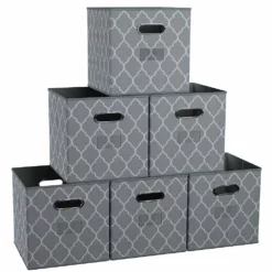 Ornavo Home Lattice Foldable Storage Cube Bin With Dual Handles