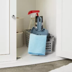 Grey Plastic Baskets With Handles For Bathroom, Laundry Room, Closet Organization (4 Pack) -US Storage Furniture Sales Store 6096550 ALT2