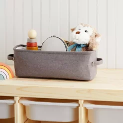 Juvale Grey Fabric Bathroom Storage Bin (16 X 6 X 5.5 Inches) 6 Juvale Grey Fabric Bathroom Storage Bin (16 X 6 X 5.5 Inches) -US Storage Furniture Sales Store 6096686 ALT2