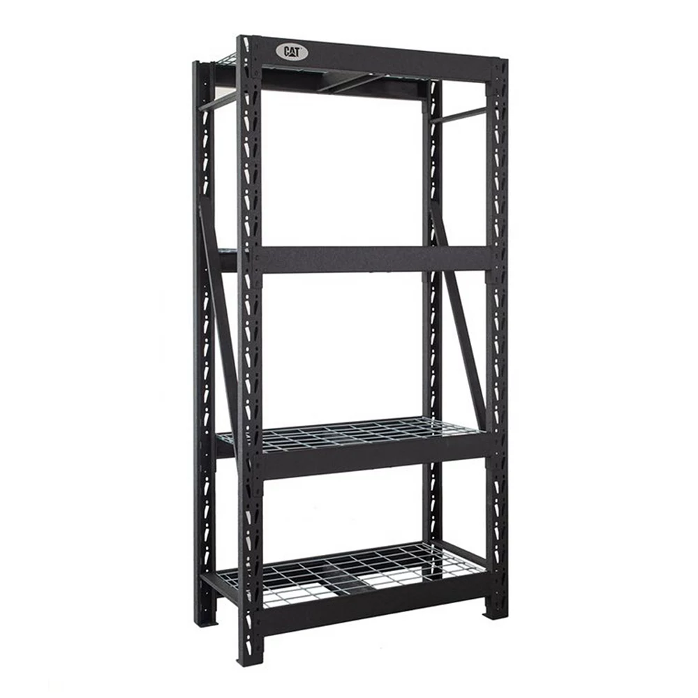 CAT 36 Inch X 18 Inch Industrial Heavy Duty 4 Tier Adjustable Steel Shelving 1 CAT 36 Inch X 18 Inch Industrial Heavy Duty 4 Tier Adjustable Steel Shelving