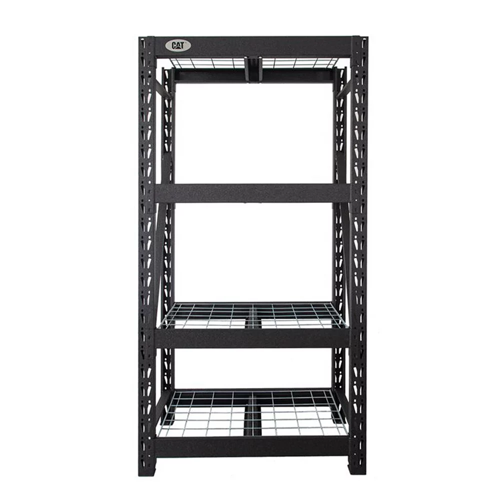 CAT 36 Inch X 18 Inch Industrial Heavy Duty 4 Tier Adjustable Steel Shelving 2 CAT 36 Inch X 18 Inch Industrial Heavy Duty 4 Tier Adjustable Steel Shelving - Image 2