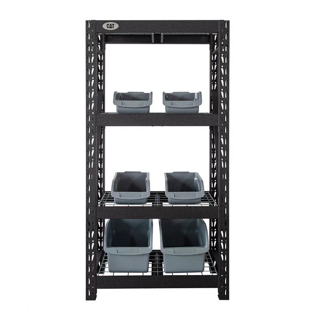 CAT 36 Inch X 18 Inch Industrial Heavy Duty 4 Tier Adjustable Steel Shelving 3 CAT 36 Inch X 18 Inch Industrial Heavy Duty 4 Tier Adjustable Steel Shelving - Image 3