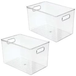 MDesign Storage Organizer Bin With Handles For Cube Furniture - 2 Pack