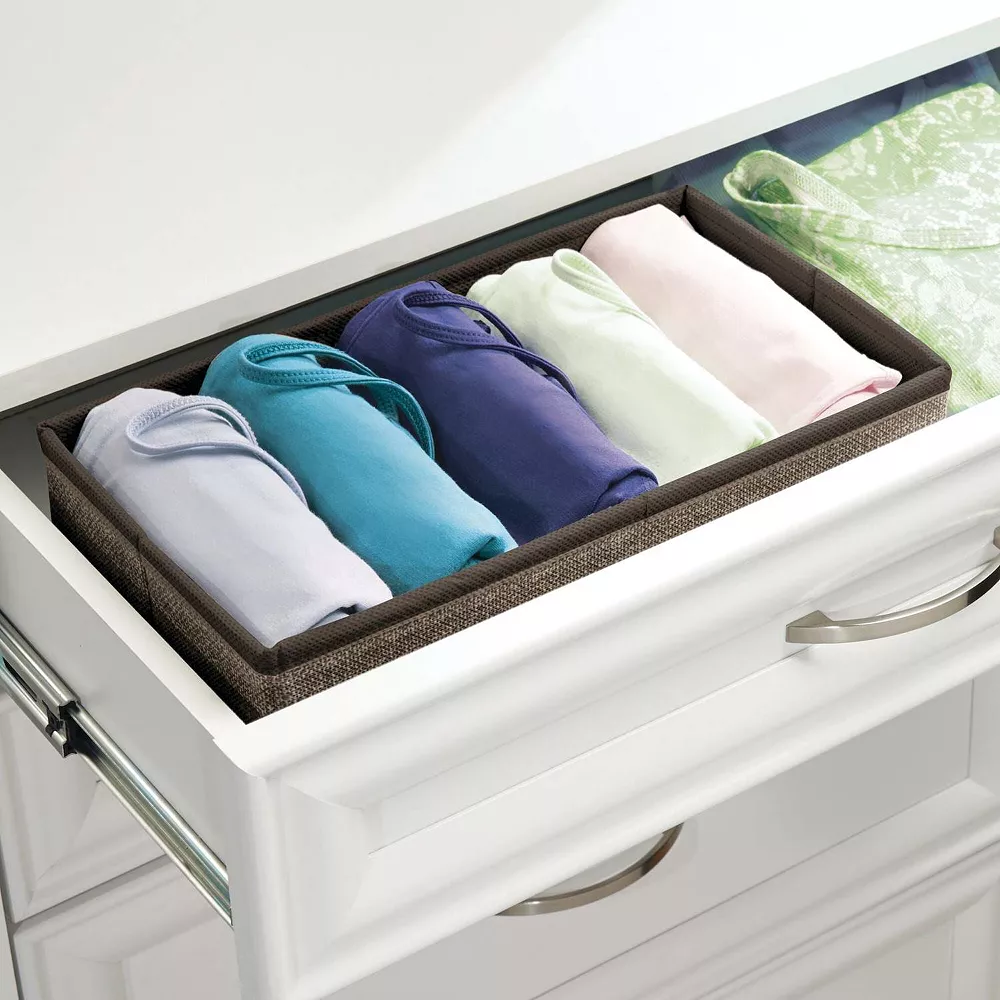 MDesign Soft Fabric Dresser Drawer And Closet Storage Organizer - 6 Pack 2 MDesign Soft Fabric Dresser Drawer And Closet Storage Organizer - 6 Pack - Image 2