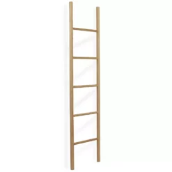 Cheungs Home Decorative Sleek, Rounded 71" Wooden Display Ladder Organizer
