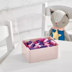 MDesign Plastic Playroom/Gaming Storage Organizer Box, Lid, 4 Pack -US Storage Furniture Sales Store 6168434 ALT2