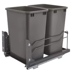 Rev-A-Shelf 53WC-1835SCDM-213 Double 35 Quart Pullout Soft Close Waste Container