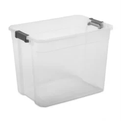 Sterilite 108 Qt. Clear Stacker Storage Container Tote W/ Latching Lid, (4 Pack) -US Storage Furniture Sales Store 6208828 ALT2