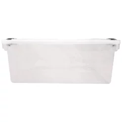 Homz 66 Qt Clear Storage Organizing Container Bin With Latching Lids (4 Pack) -US Storage Furniture Sales Store 6257082 ALT3